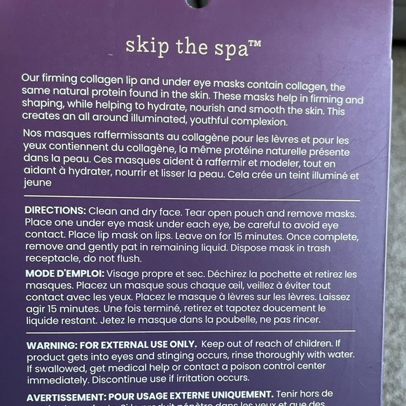 FREE WITH PURCHASE collagen under eye + lip mask set - Picture 3 of 3
